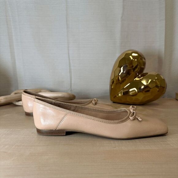 VINCE CAMUTO Nude Square Toe Ballet Flat - Picture 2 of 7